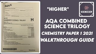 AQA GCSE COMBINED SCIENCE CHEMISTRY PAPER 1 2021 TRILOGY PAPER WALKTHROUGH  ScienceGem [upl. by Gretta]