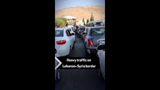 Heavy traffic on LebanonSyria border [upl. by Daniel678]