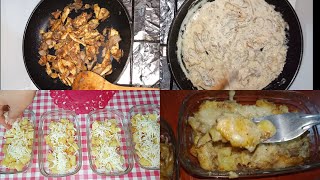 gratin poulet غراتان دجاج و بطاطا سريع و بنين [upl. by Froehlich]