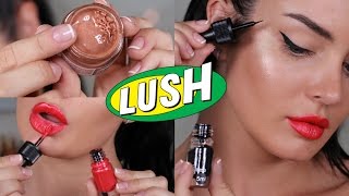 HIT or MISS Trying LUSH Handmade amp Ethical Makeup [upl. by Shuman]