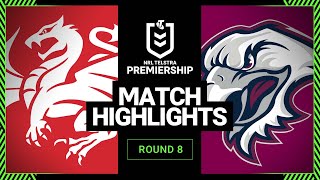 St George Illawarra Dragons v ManlyWarringah Sea Eagles  Match Highlights  Round 8 2013  NRL [upl. by Pier]