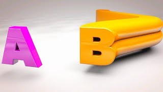 3D Alphabet  ABC Song for Kids  abcdefghijklmnopqrstuvwxyz 3D Letters [upl. by Nylaehs]