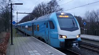 2 Gekoppelde Flirts van Keolis Nederland RRREIS op Station Hoevelaken31 Januari 2024 [upl. by Amadus]