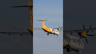 Aurigny ATR 72600 from GUR landing at BHX ✈️🛬🇬🇧 Aurigny GUR Aviation [upl. by Nogem]