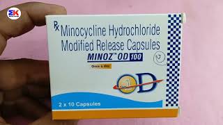 Minoz OD 100MG tablet  Minocycline Hydrochloride Tablet  Minoz OD 100mg Tablet Use Benefit Dose [upl. by Martino]