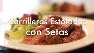 Carrilleras estofadas con setas  Recetas de Cocina ✅ [upl. by Zackariah256]