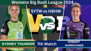 Live Sydney Thunder Women vs Hobart Hurricanes Women  7th Match WBBL 2024 [upl. by Towny]