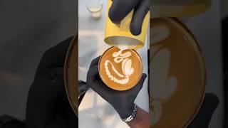 New latte art  how to pour latte latte art shorts trending latteart [upl. by Hamburger]