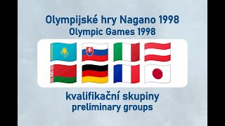 OH Nagano 1998 lední hokej kvalifikační skupiny [upl. by Arahk]