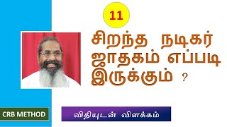 சிறந்த நடிகர் ஜாதகம்  விதிகளும் விளக்கங்களும்  11 By Divine Astrologer CRajan BabuMScBLIS [upl. by Atinrev127]