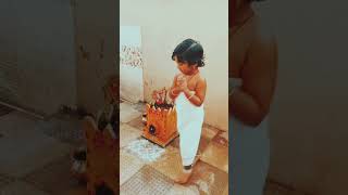 Friday Tulasi Pooja little baby 😘❤ Kousalya Suprabatham shorts [upl. by Ferullo]