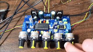 Stereo preamplifier board with tone control test amp review [upl. by Leibrag]