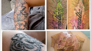 Tattoos gone wrong overworked tattooinfected tattooBe aware while tattooingtattoo tattooartist [upl. by Enelrae]