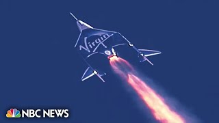 Watch Virgin Galactic launches first spaceflight with tourists  NBC News [upl. by Eirdua247]