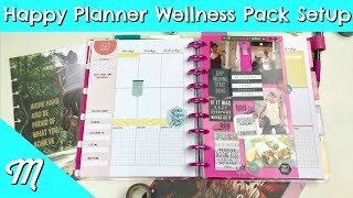 Happy Planner Setup 💋 Wellness Extension Pack  The BEST Extension Pack amp Sticker Roll EVER [upl. by Ellehcyt]