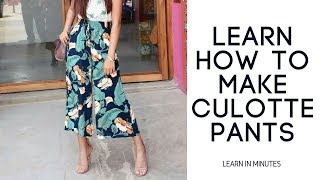 How To Make Culotte pants [upl. by Nivrek815]