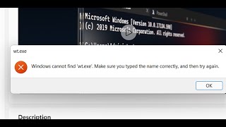 Fix Windows Terminal Error Windows Cannot Find wtexe Make Sure You Typed The Name Correctly [upl. by Eletnahc376]