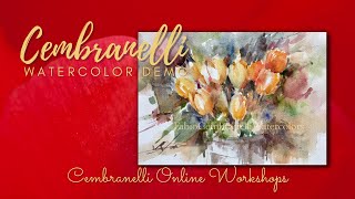 Tulips  WatercolorAquarela  Online Workshop Demo [upl. by Samuelson]