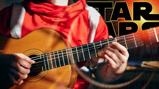 Star Wars  Cantina Band fingerstyle classical guitar cover with Tabs [upl. by Arbmat]