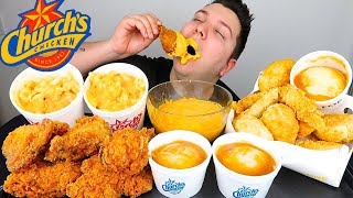 Cheesy Churchs Chicken • MUKBANG [upl. by Bartel861]