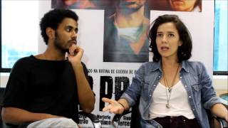 ENTREVISTA Ícaro Silva e Marjorie Estiano do filme Sob Pressão [upl. by Zenas596]