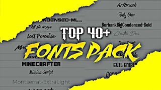 TOP 40 UNIQUE FONTS PACK  40 GAMING FONTS PACK  FONTS PACK 📦 FREE ‼️ [upl. by Margalo]