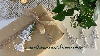 Tiny Treasures Creating a Mini Macrame Christmas Tree 🎄 for Festive Decor [upl. by Gusella474]