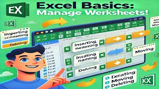 How to Insert Rename Move and Delete Worksheets in Excel  Excel Basics [upl. by Durst256]