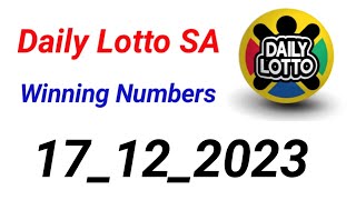 Daily Lotto SA Prediction 17122023 [upl. by Cavanaugh19]