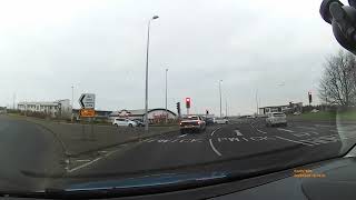 Whitletts Roundabout approaching from B743 taking 3rd Exit for Prestwick [upl. by Nena240]