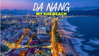 Da Nang My Khe Beach Walking Tour 4k Vietnam [upl. by Ennaoj842]