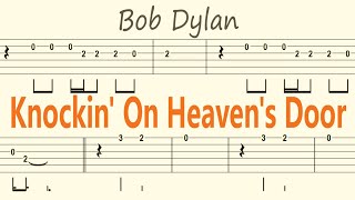 Knockin On Heavens Door  Bob Dylan  GNR  Guitar Solo TabBackingTrack [upl. by Reider41]