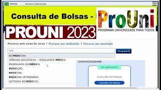 Prouni 2023  Como consultar as vagas do Prouni  Enem  Consulta de Bolsas Prouni  ENEM 2023 [upl. by Otrebogir]