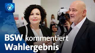 Bündnis Sahra Wagenknecht zum Ergebnis bei Landtagswahl in Brandenburg [upl. by Cati]