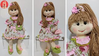 DIY Tutorial come realizzare una bambola di pezza  How to make a rag doll [upl. by Atnoled165]