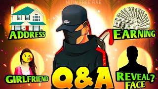 Finally Face Reveal in my style 😂200k special QNA video🔥NITINFREEFIRE [upl. by Ppik353]