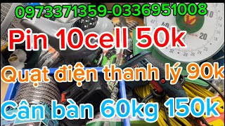 Xả lô pin 50k quạt treo tường 90k cần bàn 60kg 150k ke góc hít nam châm vòi sen tăng áp [upl. by Enyrat]