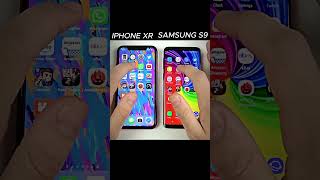 IPHONE XR VS SAMSUNG S9 SPEED TEST [upl. by Einor]