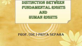 Distinction between Fundamental Rights and Human Rights [upl. by Meghann]