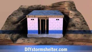 Concrete block DIY Storm Shelter 12x20 foot [upl. by Mayor]