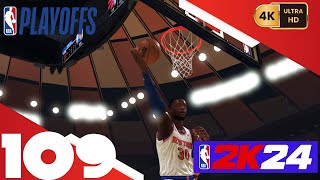 NBA 2K24 My Career PC 4K EP109 Playoffs East 1st Round Game 1 Raptors  Knicks [upl. by Omland294]