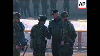 SOUTH KOREA US PRESIDENT CLINTON VISITS US TROOPS [upl. by Ahsekim585]