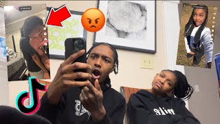 REACTING TO MY 17 YEAR OLD LITTLE SISTER CRINGY TIKTOKS OMG🤦🏾‍♂️ [upl. by Greenman]