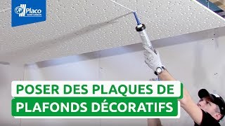 Comment poser des plaques de plafonds décoratifs et acoustiques avec Rigitone®  I Les Tutos Placo® [upl. by Douglass]