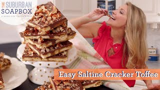 Saltine Cracker Toffee Recipe Christmas Crack [upl. by Aileon]