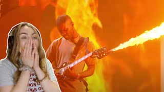 Dave  In The Fire ft Giggs Ghetts Meekz amp Fredo Live at The BRITs 2022 REACTION [upl. by Nidroj689]