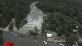 Raw Video Heavy Rains Cause Iowa Dam Break [upl. by Sivek]