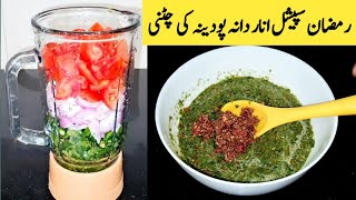 Anar Dana Pudina Chutney Recipe By Maria Ansari  Ramadn Special Chutney  ہاضمہ دار چٹنی [upl. by Charlet501]