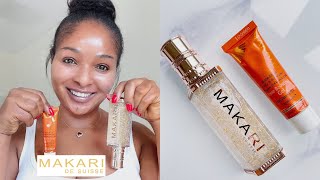 HOW I TREAT DARK SPOTS WITH MAKARI SKINCARE PRODUCTS makaridesuisse makariskincare darkspots [upl. by Sesom]