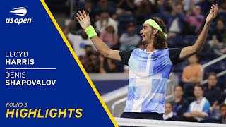 Lloyd Harris vs Denis Shapovalov Highlights  2021 US Open Round 3 [upl. by Anilrats]